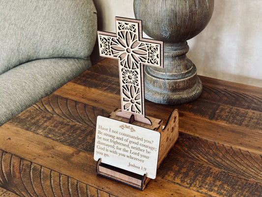 Cross Scripture Display